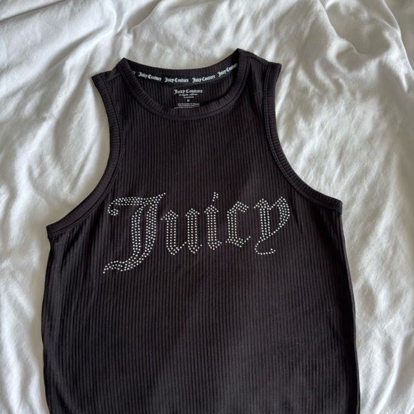 Juicy Couture Black Ribbed Top (M) - Picture 1 of 3